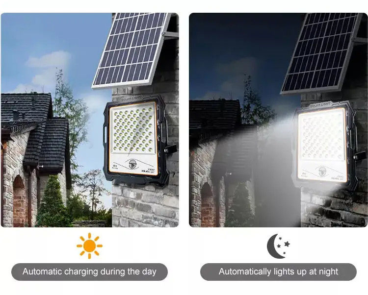 100W 200W 300W 400W zonne-licht met CCTV-camera en afstandsbediening voor buiten