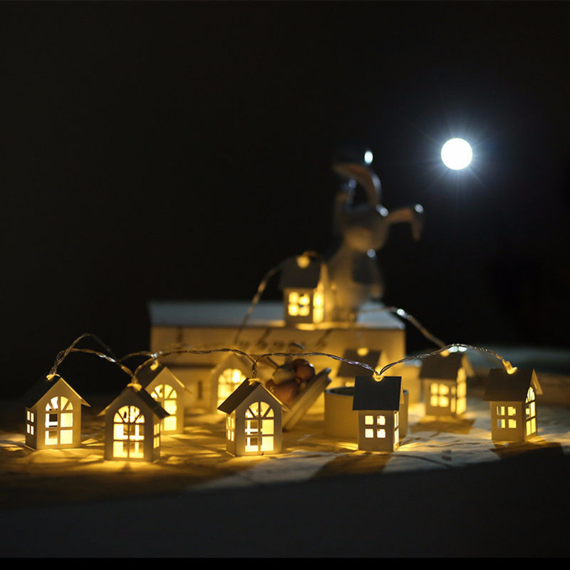 3500K Warm White House Shape Fairy String Lights 1.5M 10L voor Kerstmis Indoor Outdoor
