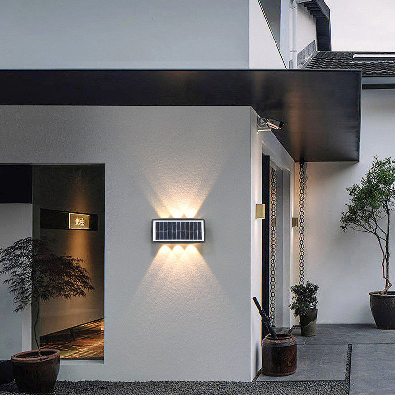 Moderne Solar Wall Light voor Waterdicht Tuin Decoratie Huis Nachtlicht LED Buiten
