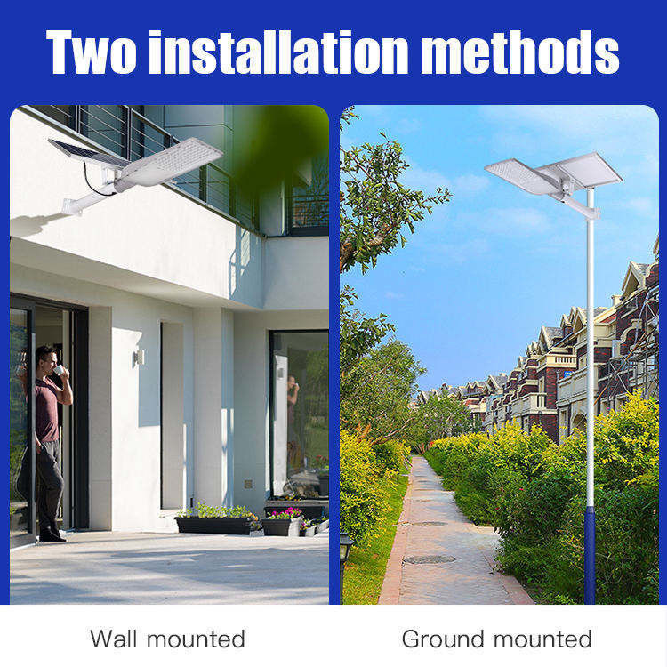120° Straalhoek Commercieel Buiten Solar Street Light System 10w 20w 30w 40w 50w 100w