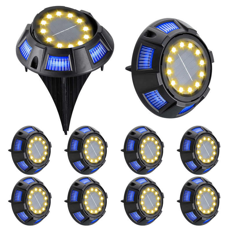 3V Invoerspanning Zonne-ondergrondse lamp voor tuinparkdecoratie in ABS/aluminium