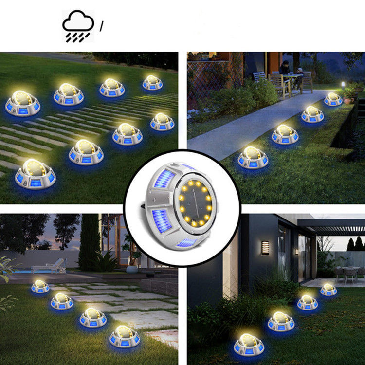 3V Invoerspanning Zonne-ondergrondse lamp voor tuinparkdecoratie in ABS/aluminium
