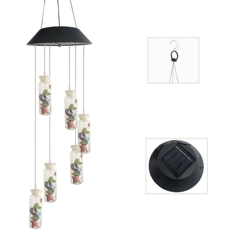 Multi-kleurige Smart LED zonnewindlamp voor buitentuinverlichting 50000 uur