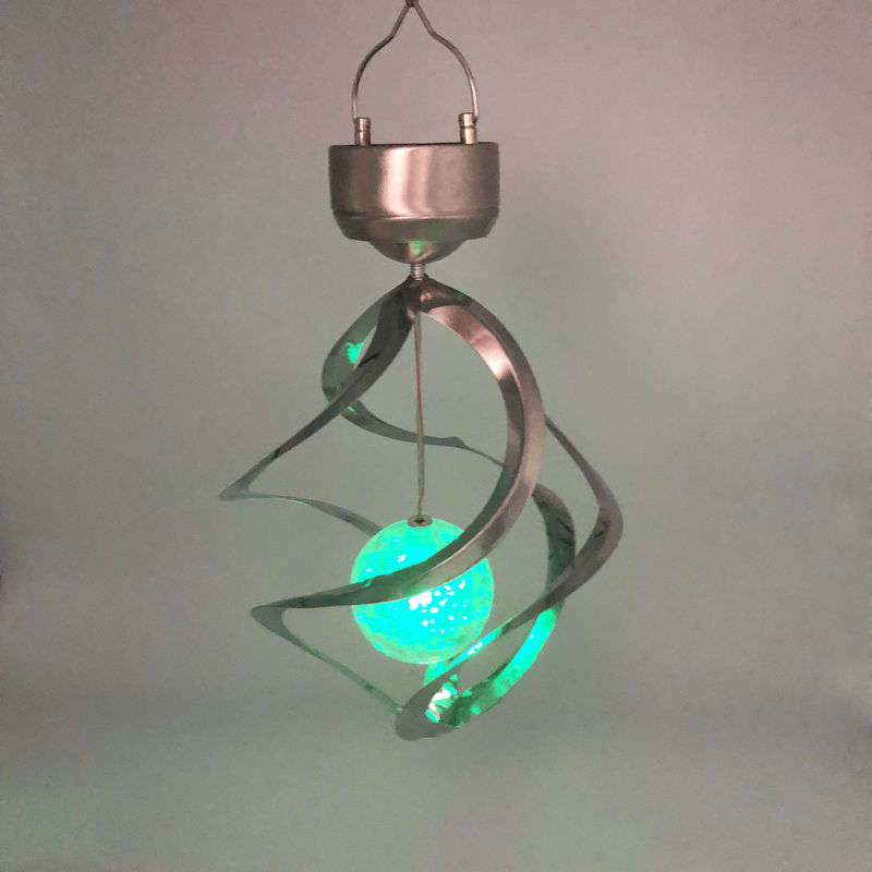 Spiraalvormige zonnewindklokken buitenverlichting waterdicht kleurenveranderend LED-lamp voor tuin