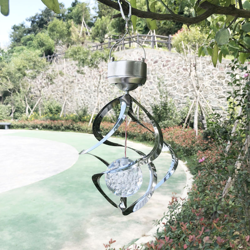 Spiraalvormige zonnewindklokken buitenverlichting waterdicht kleurenveranderend LED-lamp voor tuin