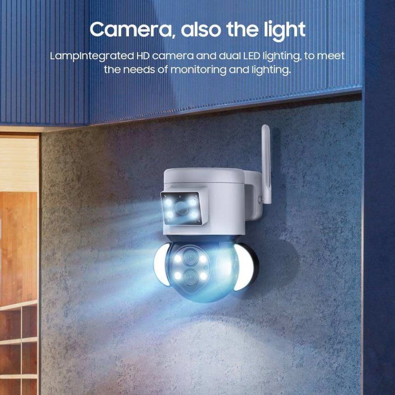 4 megapixel draadloze speed dome beveiligingscamera met meerdere objectieven en cloudopslag