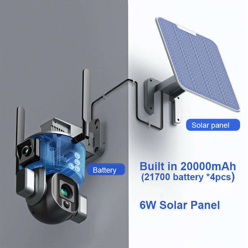 10x Zoom 4.0MP Wifi Dome CCTV Network Ipsy Zonnebatterij Backup Bewakingscamera 4g