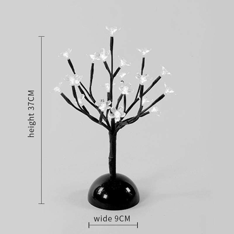 Indoor 36cm 24 Lampen Batterij Kerstster Home Decor Led Kersenbloem Tafelplank Bonsai Boom Feelicht