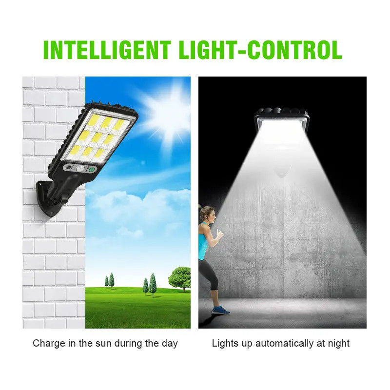 Solar Garden Light High Lumen Sensor Security Wall Street Lamp voor buitenverlichting