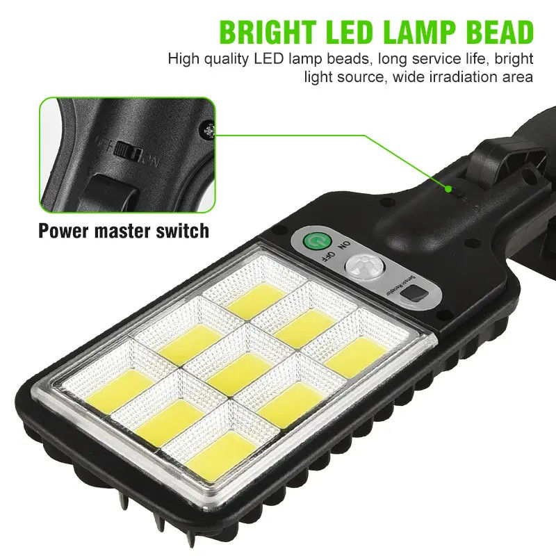 Solar Garden Light High Lumen Sensor Security Wall Street Lamp voor buitenverlichting
