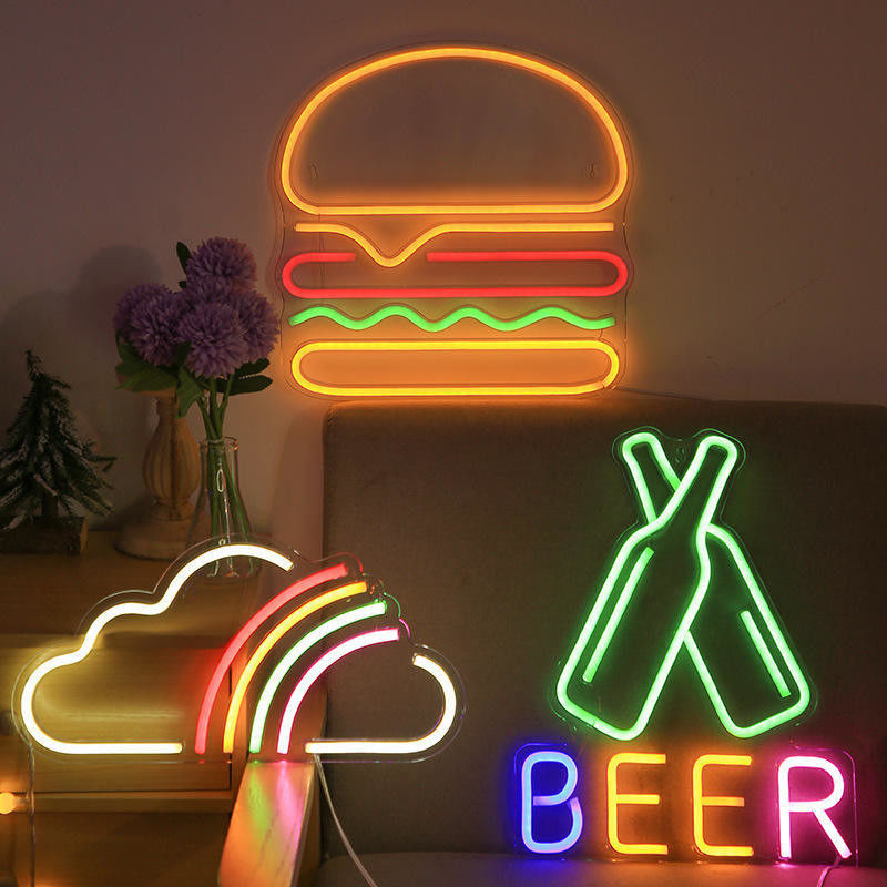 Home Party Holiday Decor Xmas Gift LED Neon Light Banana Muurkunst Teken voor huishoudelijke behoeften