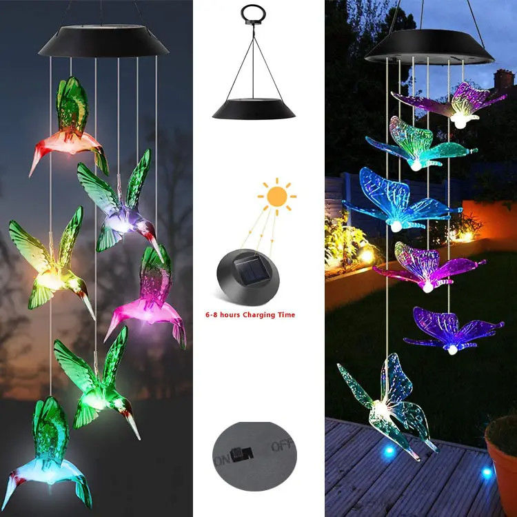 Home Decor LED Solar Wind Chimes Licht met waterdicht en kleurrijk buitenontwerp