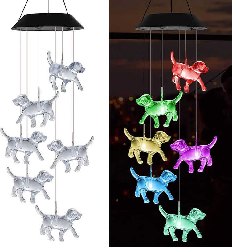 Home Decor LED Solar Wind Chimes Licht met waterdicht en kleurrijk buitenontwerp