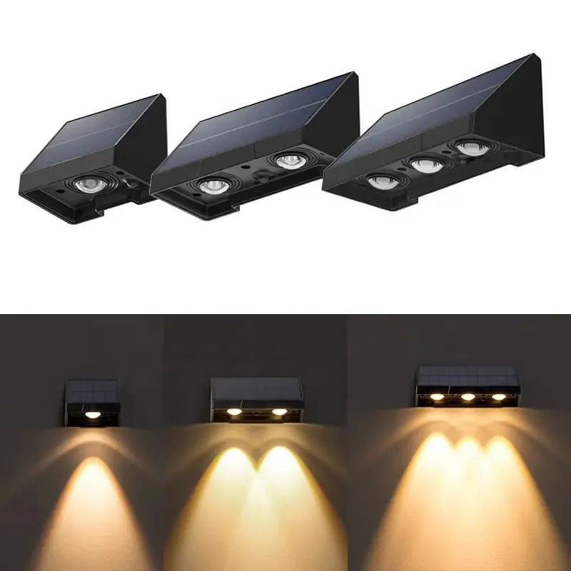 IP54 Waterdicht Decoratief Buiten Led Zonnewandlicht voor Balkon Trap Patio Spot Light