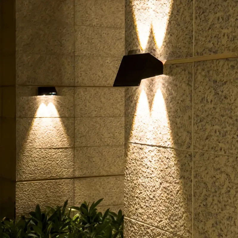 IP54 Waterdicht Decoratief Buiten Led Zonnewandlicht voor Balkon Trap Patio Spot Light