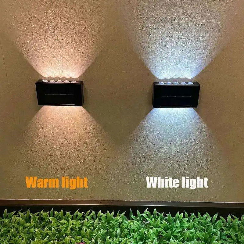 Waterdicht 4Led 6Led Up And Down Solar Wall Light voor tuin binnenplaats