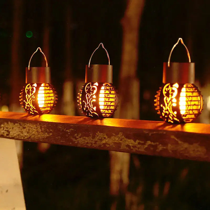 Hangende tuin buiten decoratieve zonnelampen met metalen waterdichte LED tafellamp