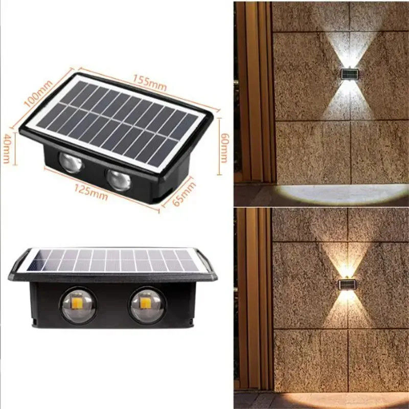 Balkon zonnelampen waterdicht wandlamp voor boven- en onderuitverlichting