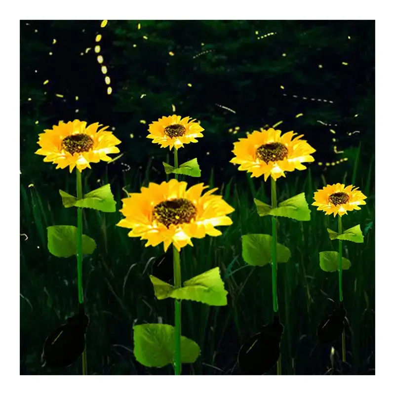 Solar Led Lamp Waterdicht Tuin Decoratieve Zonnebloem Zonnepanelen voor Achtertuin Patio Pad