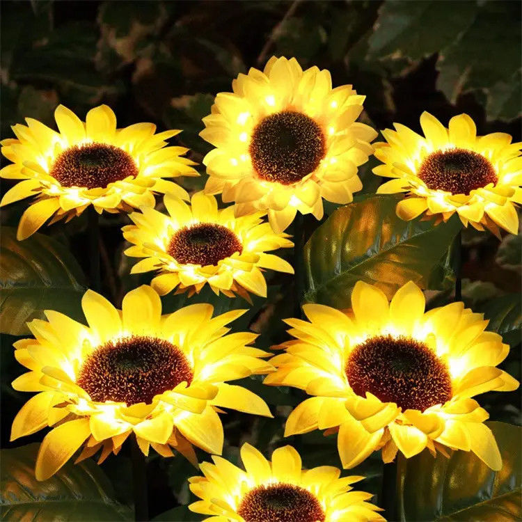 Solar Led Lamp Waterdicht Tuin Decoratieve Zonnebloem Zonnepanelen voor Achtertuin Patio Pad