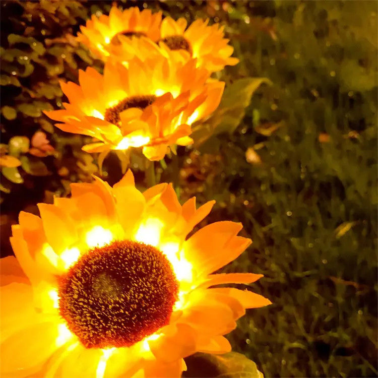 Solar Led Lamp Waterdicht Tuin Decoratieve Zonnebloem Zonnepanelen voor Achtertuin Patio Pad