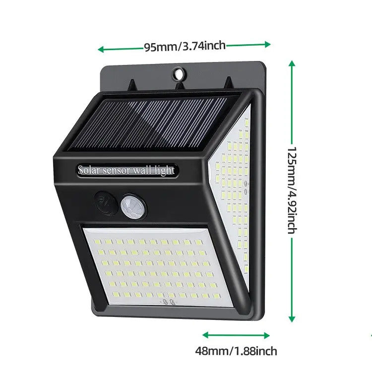 120° Straalhoek Buiten Solar Garden Lamp LED Security Night Lights Met Beweging Sensor