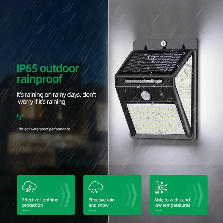 120° Straalhoek Buiten Solar Garden Lamp LED Security Night Lights Met Beweging Sensor