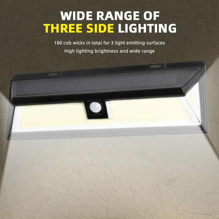180 Led Cob Zonnelampen Buiten Draadloos Bewegingssensor Muurbeveiligingslicht