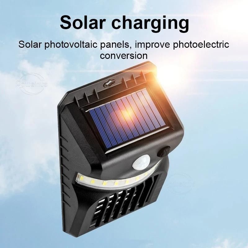 LED Solar Garden Wall Light 1000lm IP65 Waterdicht PIR Bewegingssensor Beveiligingslicht