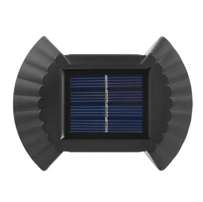 Warme witte LED-wandlampen op zonne-energie voor tuin, patio, garage en oprit