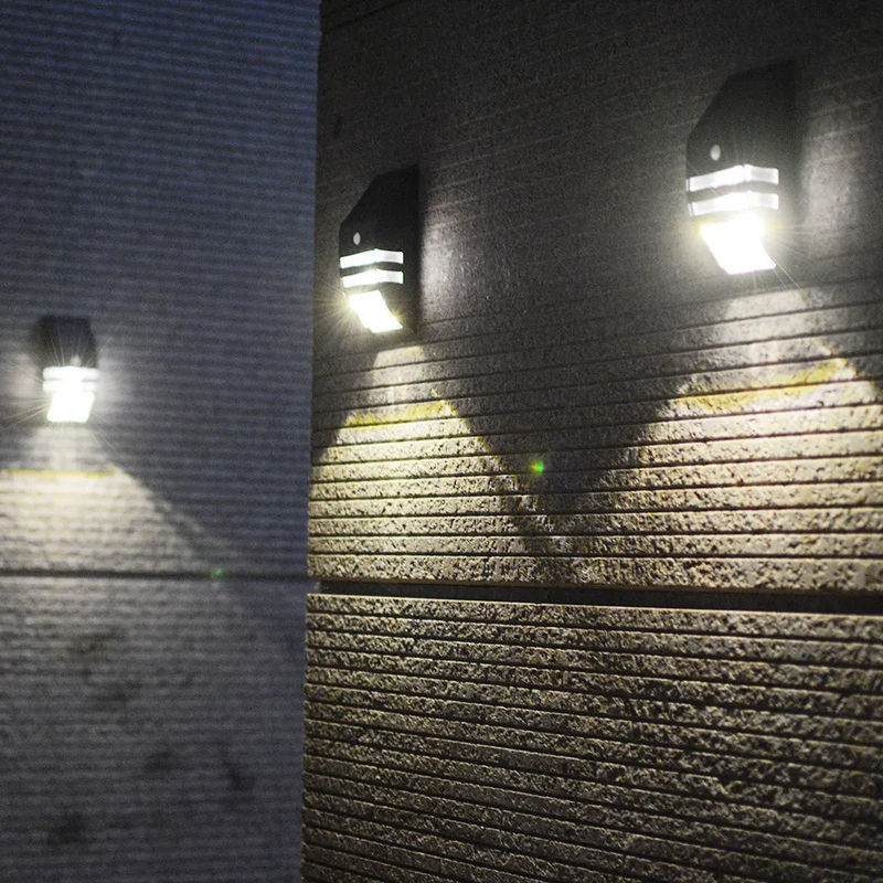 LED zonnebewegingssensor Muurlicht voor gezin 4v 0.33w Muurmontage 6000K Kleurtemperatuur